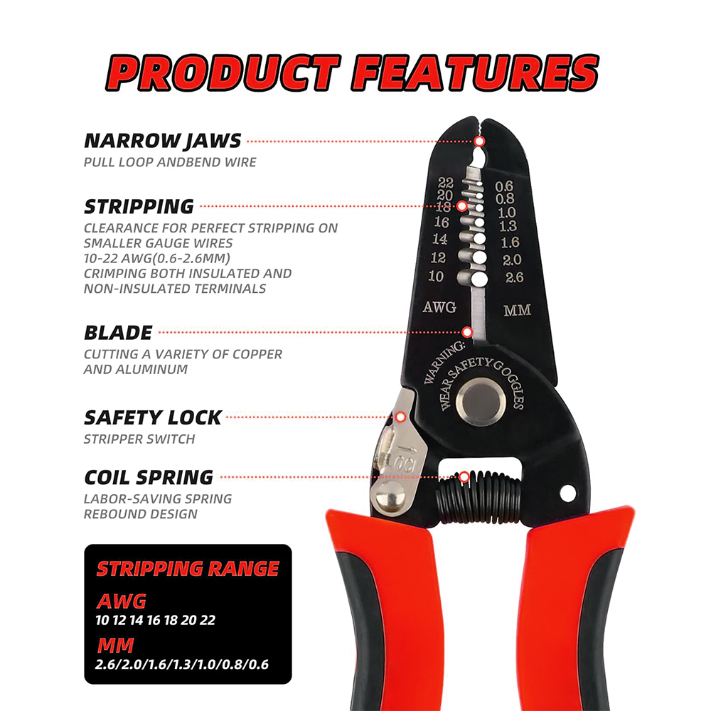 Automatic Wire Stripper Cutter - Coupe-fil, dénudeur de fils, pince à