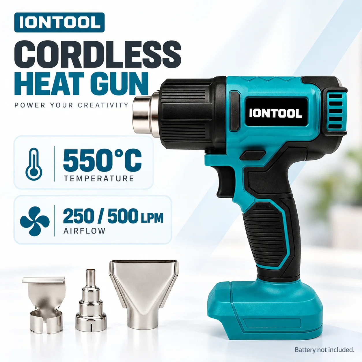 Cordless Heat Gun For Shrink Tubing - Pistolet thermique sans fil IONTOOL 550C