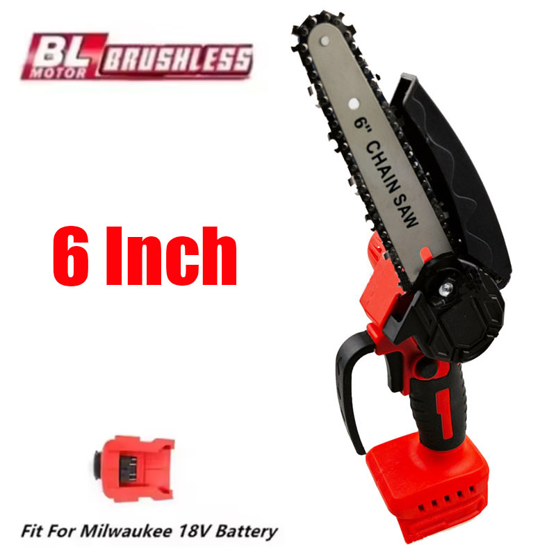 Mini Electric Chainsaw 6 Inch - Convient pour Milwaukee 18V batterie tronçonneuse