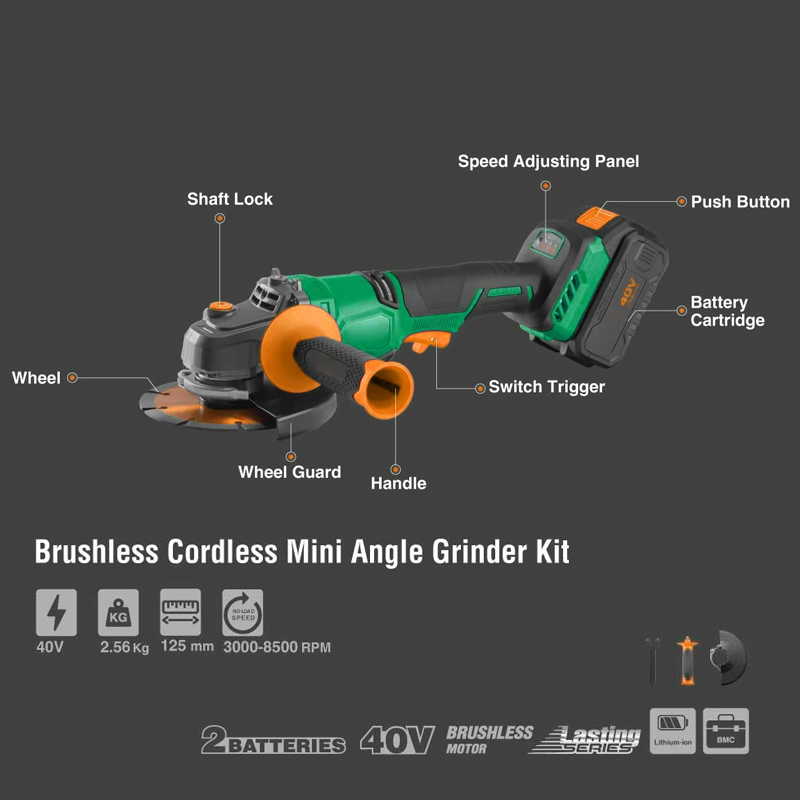 Meuleuse d'angle sans fil au l - Brushless Angle Grinder Battery Powered avis et prix